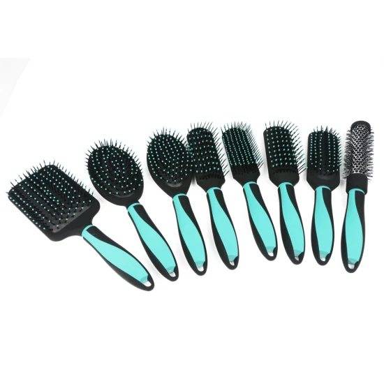 Juego de cepillos de pelo de lujo de 8 Uds., juego de regalo de salón, cepillos de pelo desenredantes para crear un peinado perfecto en casa para todo tipo de cabello