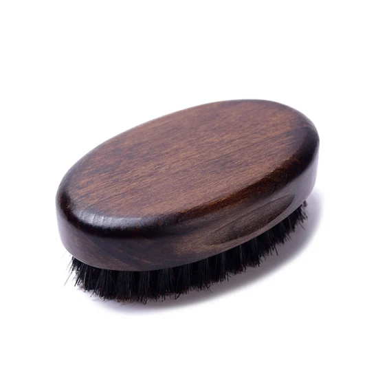 Cepillo de cerdas naturales de color restaurador antiguo más vendido, cepillo de madera para barba de animales para hombres