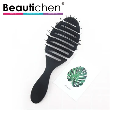 Cepillo de pelo masajeador de cuero cabelludo Flexible de Material nuevo para chicas de moda de gran oferta con logotipo personalizado, cepillo de pelo desenredante ventilado