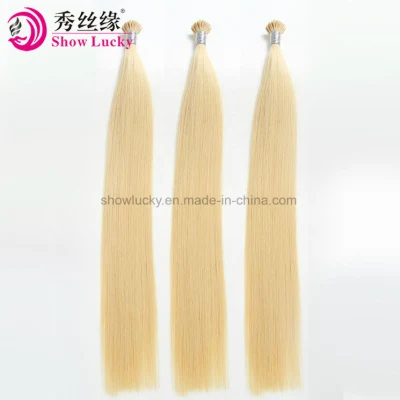 Precio al por mayor Suministro de queratina Pre-Bonded Virgin Remy Brazilian Human Hair Stick I Tip Accesorios para el cabello